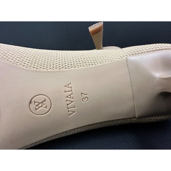 Vivaia Beige Kitten Heel Pumps Womens Size 6.5 EU 37 Almont Pointed Toe - Picture 10 of 10
